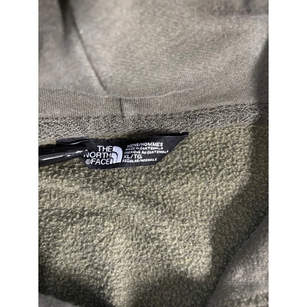 The‎ North Face Mens XL Olive Green Logo Pullover Hoodie Fleece Sweatshirt